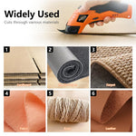 Serplex 3.6V Cordless Electric Scissors with Tungsten Steel Blades