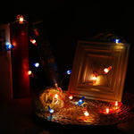 Verilux String Light for Christmas and Home Decoration with 2m 20 LEDs Copper Wire | Blue and Red
