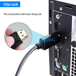 Verilux DisplayPort to HDMI Cable 6ft for Monitor & Projector with Latch Design | Gold-Plated Connectors Supporting 4K@30Hz