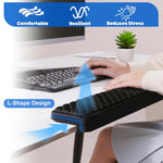 ZORBES® Arm Rest for Desk, L-Shaped Memory Foam Elbow Pads with Non-Slip Base