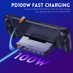 Verilux USB Hub Type C Dock Station for Steam Deck with 4K 60Hz HDMI and 100W PD Charging