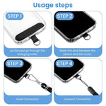 ZORBES® Phone Lanyard for Case Adjustable Strap Set Universal Neck and Wrist with 2 Self-Adhesive Inserts Sling Not Includes 3 PCS