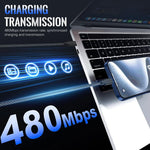 Verilux Type C to C Cable for Fast Charging with 100W Power Delivery and Magnetic Connectors | 3.3ft Nylon Braided 3 Pack