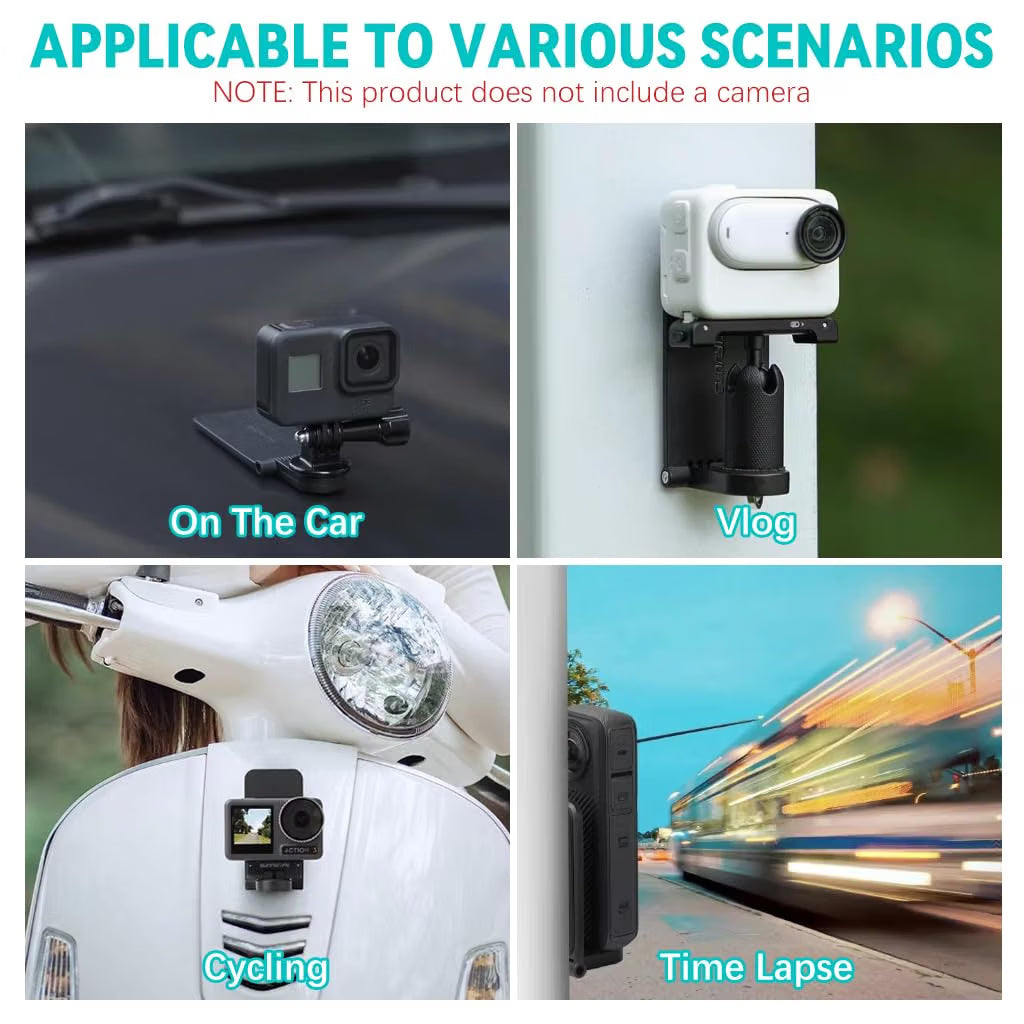 ZORBES 1/4" Car Mount Stand for Insta360 Cameras