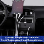 Verilux Audio Aux Cable for Phones and Speakers with 16.4 ft Length and Braided Cord | 24K Gold‑Plated Connectors