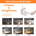 Verilux® Multifunction Table Lamp for Study LED Light 2500mAh with Dual Pen Holder Flexible Gooseneck Night Study Lamp for Students with Phone Stand and Storage Reading Lamp