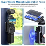 ZORBES® Compatible with D-JI, Magnetic Wall Mount Folding Bracket for Pocket 3 Action Camera, Adjustable Magnetic Wall Holder, Ultra Strong Magnetic Base, Portable Outdoor Filming Accessories