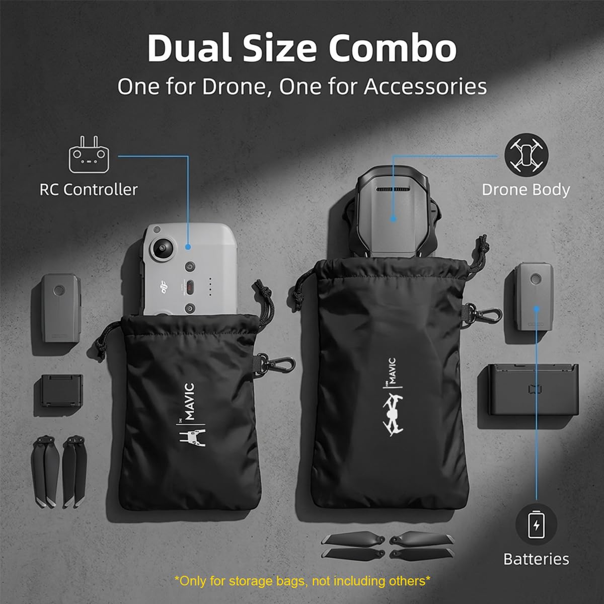 ZORBES 2-Piece Bags for Mavic 4 Pro