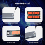 Verilux Smart M.2 Enclosure with Touchscreen and RGB, USB 3.2 Gen 2 10Gbps | NVMe and SATA SSD