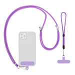 ZORBES® Phone Neck Strap and Wrist Strap Adjustable Nylon Phone Sling Strap with Attachment Insert Quick Release Phone Strap Phone Shoulder Strap Universal Phone Strap Lanyard, Purple