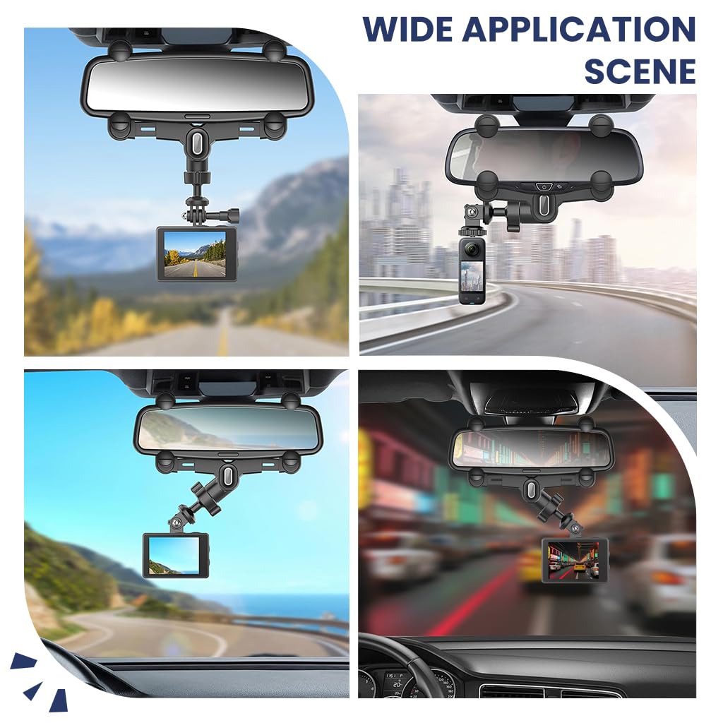 ZORBES® Action Camera Car Rearview Mirror Mount Bracket