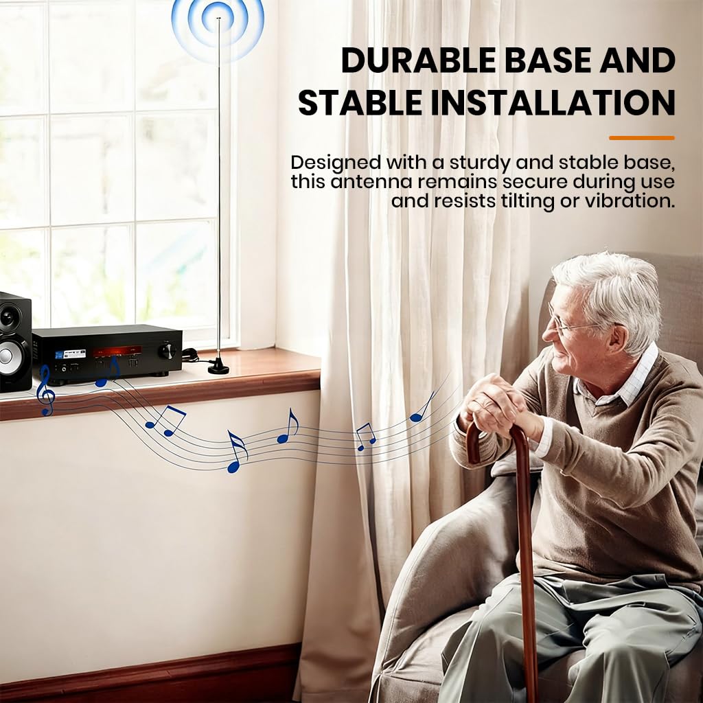 ZORBES® 31'' Universal Telescopic FM/AM Radio Antenna Kit