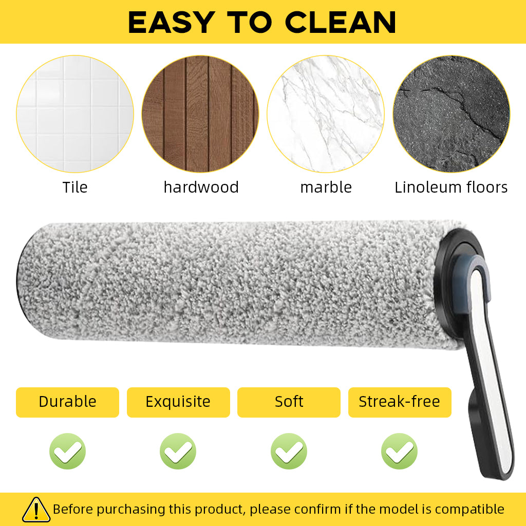 Verilux® Replacement Brush Roll & HEPA Filters for Tineco Wet Dry Vacuum, Includes 2pcs Soft Microfiber Wet Dry Use Brush Roll and 4Pcs Filters for S3/F3/S5/3.0/2.0/2.0slim, Not for S5 Combo Series