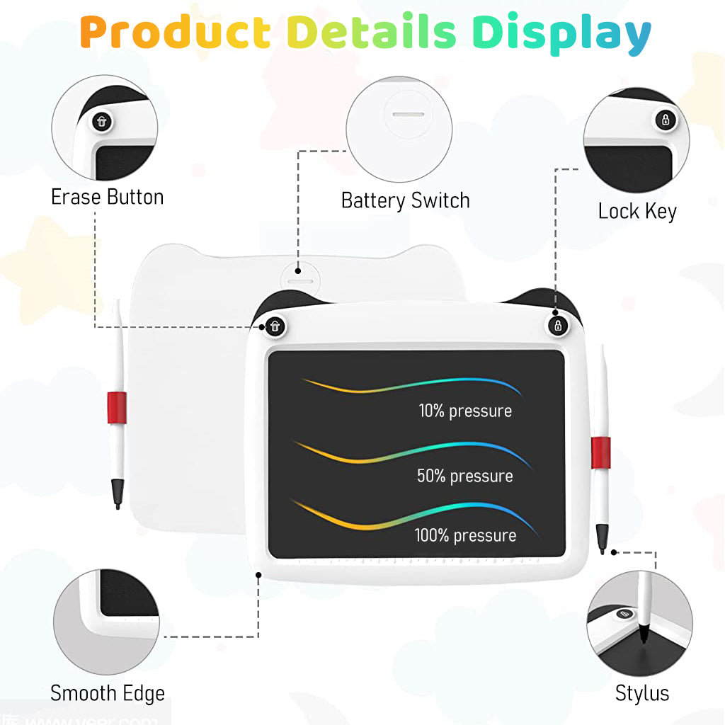 ZORBES® Drawing Pad for Kids 9'' Writing Board with Stylus Pen Writing Tablet for Kids 3-8 Years Old Erasable Drawing Pad Travel Portable Drawing Pad Birthday Gift Children's Day Gift for Kids