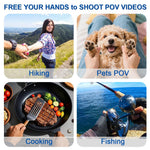 ZORBES® 2-in-1 Magnetic Neck Phone Mount & Chest Harness Adjustable POV Camera Holder for Hands-Free Vlogging Strong Magnetic Phone Grip for Filming, Cooking, Sports, Live Content