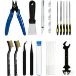 Serplex® 3D Printer Tool Kit with Nozzle Cleaning & Finishing Accessories, 28Pcs Maintenance Set Includes Diagonal Cutters, Scraper, Craft Cutter, Needle Files, 3D Printer Maintenance Accessories