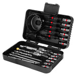 Serplex® 27-Piece Screwdriver Bit & Drill Accessory Set, Impact Ready Magnetic Bit Kit with Phillips, Slotted, Torx, Hex, Hole Saw, Flexible Shaft & Socket Adapters for Power Drill & Driver
