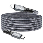 Verilux Type C to Type C Cable for Fast Charging with 240W Power and 40Gbps Transfer | 8K Display and Nylon Braided 4.9ft Design