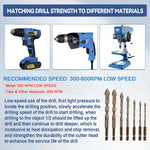 Serplex® 7Pcs Alloy Steel Carbide Drill Bits for Ceramic Tiles, Ceramic, Glass Marble Concrete 3/4/5/6/8/10/12mm High Impact 4-Edge Sawtooth Power Drill Bits Hex Shank Hole Opener Bit
