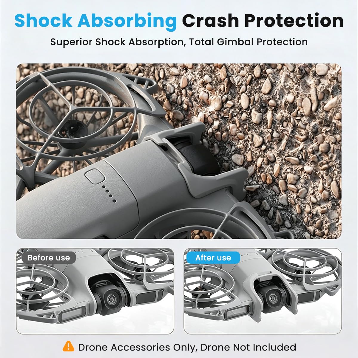 ZORBES® ZORBES® Bumper Guard Gimbal Protectorfor DJI Neo 2, Anti-Collision ABS Frame with Shock Absorption, Drone Gimbal Lens Camera Anti-Collision Protection Bar Compatible with DJI Neo 2 Fly More Combo
