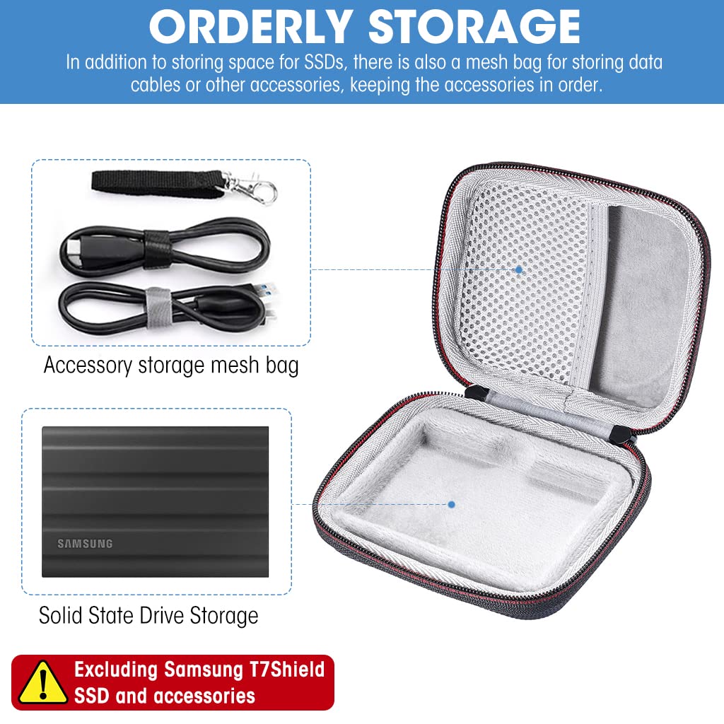 ZORBES® Hard Carrying Case For Samsung T7 Shield,Eva Carrying Bag