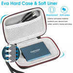 ZORBES® Storage Bag for Samsung T5/T3 Portable SSD 1TB 2TB 500GB 250GB, Protective Travel Case for Samsung T5/T3, Hard Storage Pouch for Samsung T5/T3 (Not fit Samsung T7/T7 Touch) (Only Bag)