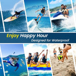 ZORBES® Waterproof Phone Sling Bag for 7'' Phone and Below IPX8 Dual-Pocket Waterproof Phone Pouch with Lanyard Universal Transparent Diving Phone Bag for Phone, Earphone, Keys, Cash