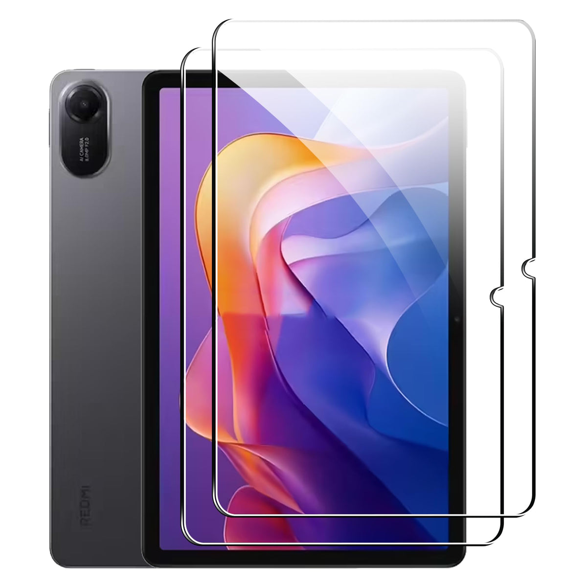 ZORBES® Compatible with Xiao-mi Pad 2 11 '', 2Pcs 9H Tempered Glass Screen Protectors, Anti-glare Scratch Resistant Protective Screen Protectors, Bubble-Free Installation