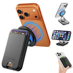 ZORBES® Phone Card Ring Holder Strong Magnet 2 in 1 Phone Ring Holder Card Holder PU Card Organizer for Phone 360 ° Rotatable Metal Magnet Ring Holder for iPhone 15/14/13/12 Series