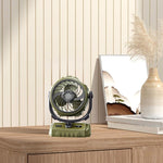 Verilux® 3 in 1 Table Fan with Night Light, 270°Automatic Oscillating Head and 300°Manual Flip, Desktop Fan with 100 Digital Speed Adjustable, with Clip and Power Bank for Home, Office, Camping