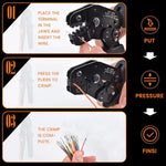 Serplex® Crimping Tool Kit Ratcheting Crimper Ratcheting Crimper Plier Set with 1550PCS Male/Female Connectors, Wire Crimping Tool Wire Terminal Crimper for AWG 23-16 (0.25-1.5mm²)