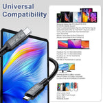 Verilux® PD 240W Type C Cable Fast Charging, 20CM C Type Charger Cable with 80Gbps Data Transfer & 16K@60Hz UItra HD Dislay for Thunderbolt 5/4/3, iPhone 17/16/15, Galaxy S25/S24/S23