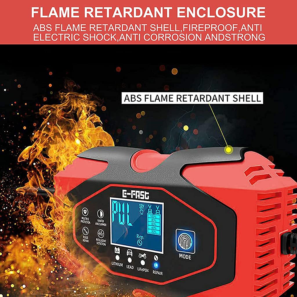 Verilux Car Battery Charger for Cars and Motorcycles featuring Smart 6A 12V 3A 24V Power