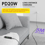 Verilux USB C Extension Cable 5M 16.4Ft with Smart Chip and Metal Connectors | Fast Charging for iPhone and MacBook