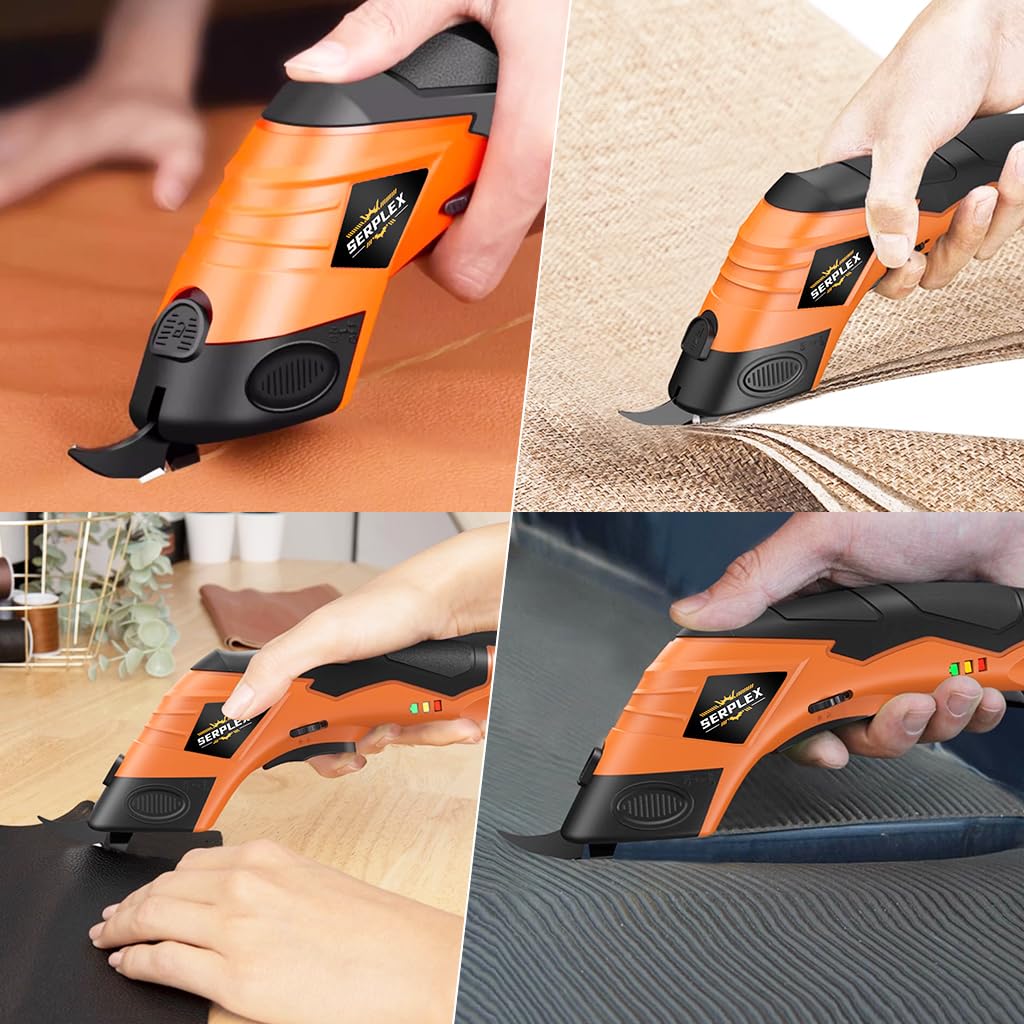 Serplex 3.6V Cordless Electric Scissors with Tungsten Steel Blades