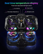 Verilux® Phone Cooler LED Dual Turbo Fan Phone Cooler with Real Time Temp Display & Adjustable Temperature Clip-on Phone Cooler for iOS & Android Smartphones from 4.5 to 6.7 in