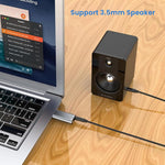 ZORBES® USB Audio Adapter HIFI USB Sound Card with Dual 3.5mm Jacks USB External Stereo Sound Card with 3.5mm Headphone and Microphone Jack for PC, Desktops, Laptop, Mac and More