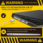 ZORBES® Laptop Case MacBook Transparent Laptop Case Fashion Cover Transparent Laptop Case Cover Compatible with MacBook Air M2 M2 2022 Air13 A2681