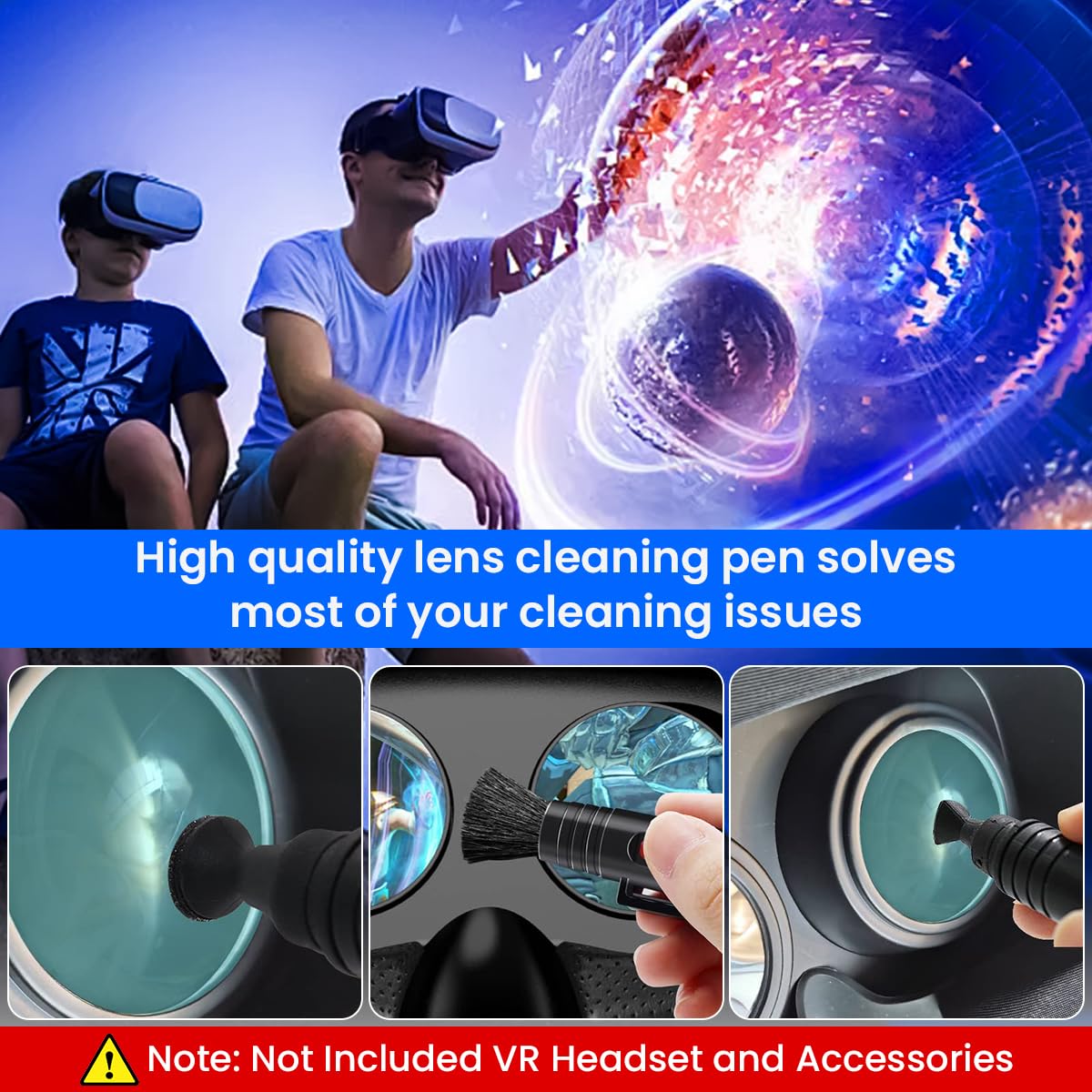 Verilux® VR Headset Cleaning Kit, VR Lens Cleaner, Lens Pen
