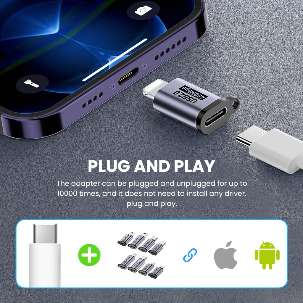 Verilux USB OTG Connector Set for Versatile Device Compatibility with 16PCS Adapters | Type C Light‑ning and Micro Conversion