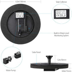 Verilux Solar Fountain Pump for Garden and Pond with 4 Nozzles 7V 1.4W | Floating Black 3PCS