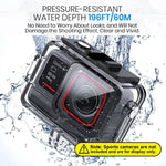ZORBES® Waterproof Case with Anti-Fog Insert for Insta360 Ace Pro 1/2 Action Camera, Underwater Housing Shell Cage Supports 60M/196FT Deep Diving Scuba Snorkeling Swimming with Quick Release Screw