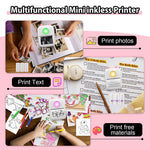 Zeitel® Mini Bluetooth Thermal Printer with LED Pink