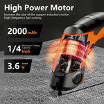 Serplex 3.6V Cordless Electric Scissors with Tungsten Steel Blades