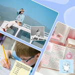 Zeitel® Thermal Printer Sticker Paper 3 Roll 57 * 25mm (Pink/Blue/Yellow)