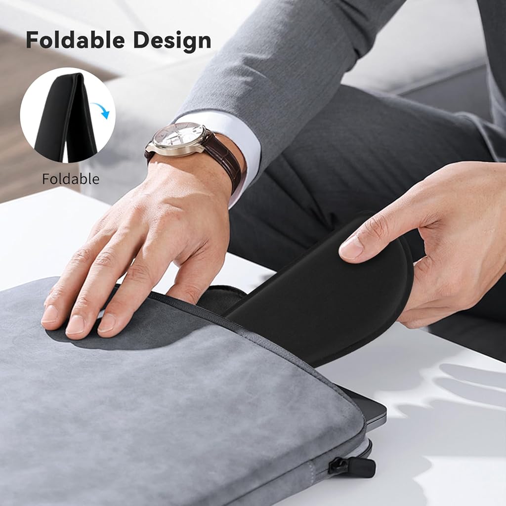 ZORBES® Ergonomic Gel Memory Foam Keyboard Wrist Rest & Mousepad Rests for Computer,Silky Wrist Rest for Typing,Laptop and Mouse Desk Pads Support Hand and Arm 2 Piece Pad Office Travel-Black