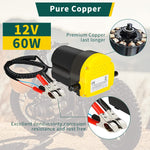 ZORBES® 12V 60W Oil Pump Extractor,Upgraded Oil & Diesel Fluid Pump Extractor,Scavenge Suction Transfer Pump,Marine Electric Oil Pump For Boat,Car,Motorcycle,ATV,RV,Truck,Motorbike