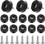 Serplex® 0.7 inches Round Rubber Furniture Leg Pads Screw On Anti-Slip Chair Leg Pads Floor Protector Noise Reduction Furniture Leg Pads for Table, Desk, Chair, Pack of 32