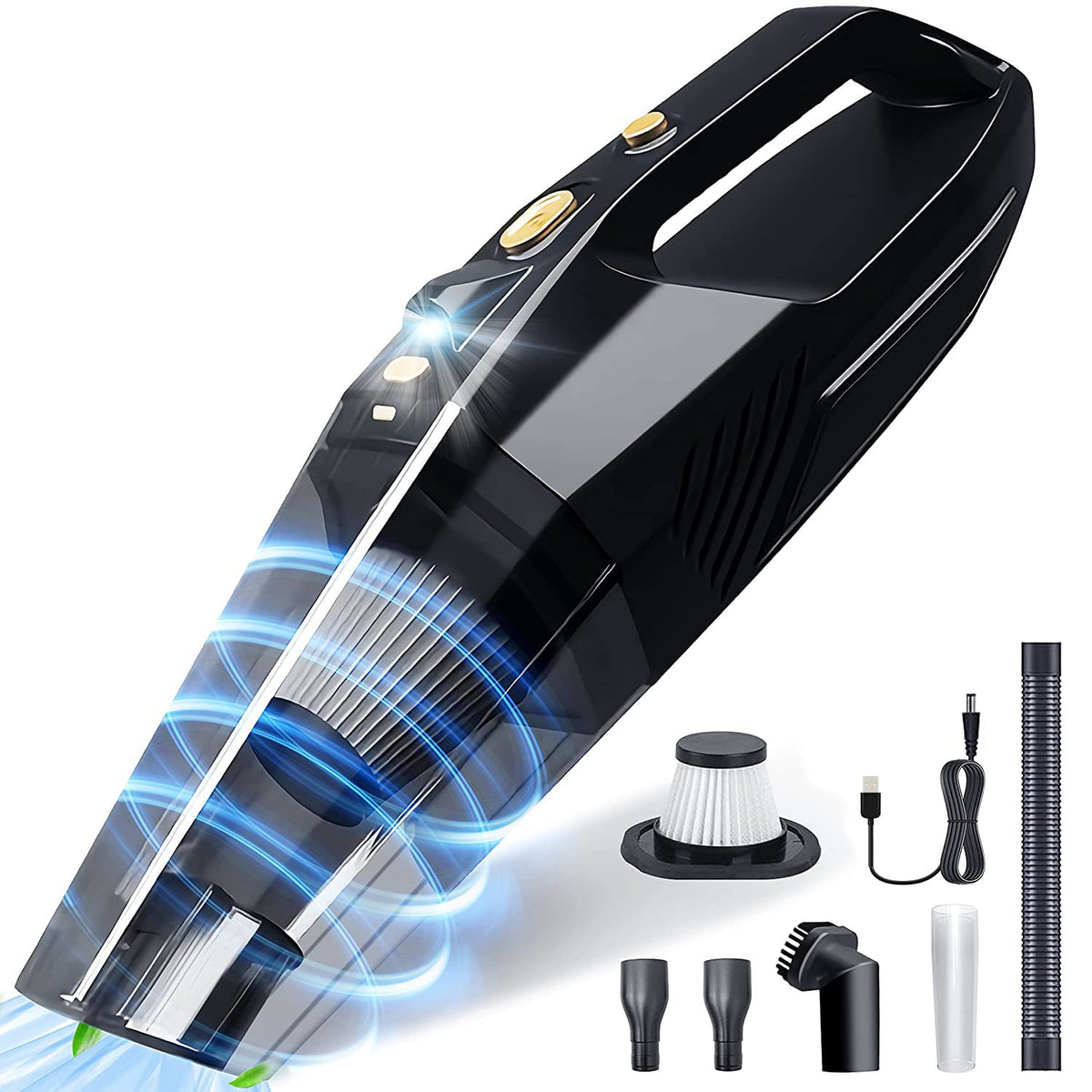 ZORBES® High Power Portable Dry Handheld Mini Cordless Vacuum Cleaner for Home and Car with USB Rechargeable