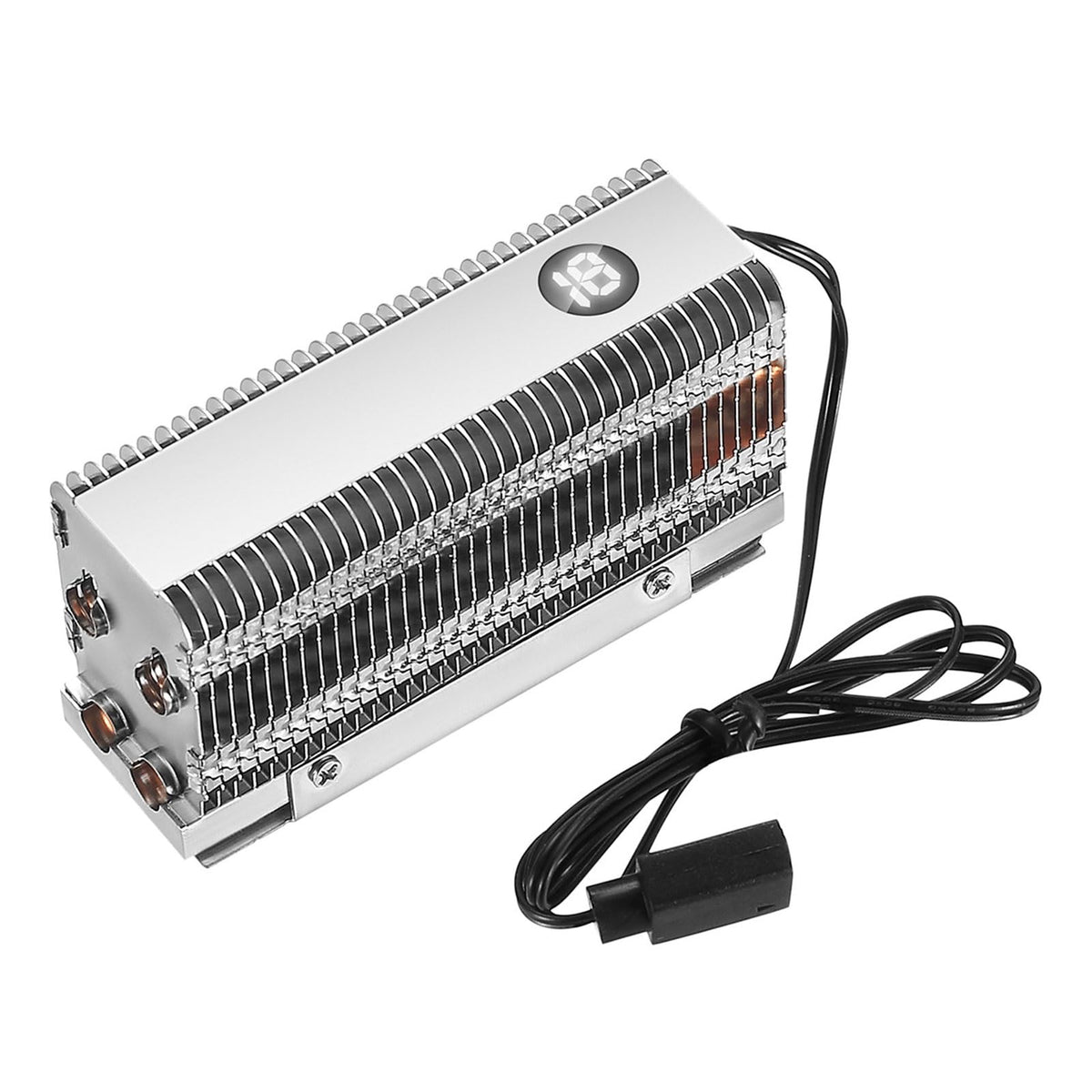 ZORBES® M.2 2280 SSD Heatsink with Digital Temperature Display, High Performance Aluminum Fin & Copper Heat Pipe Cooler for PCIe 4.0/5.0 NVMe SSD, Thermal Cooling Solution, 11x5x8x3.5cm